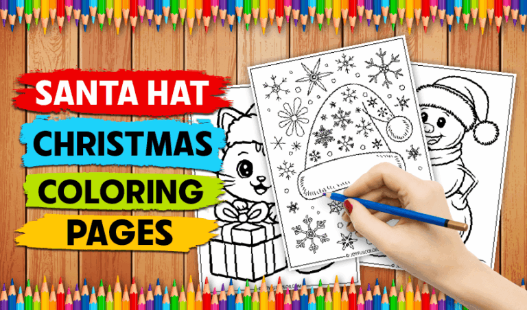 20 Santa Hat Christmas Coloring Page You’ll Love – FREE & Printable