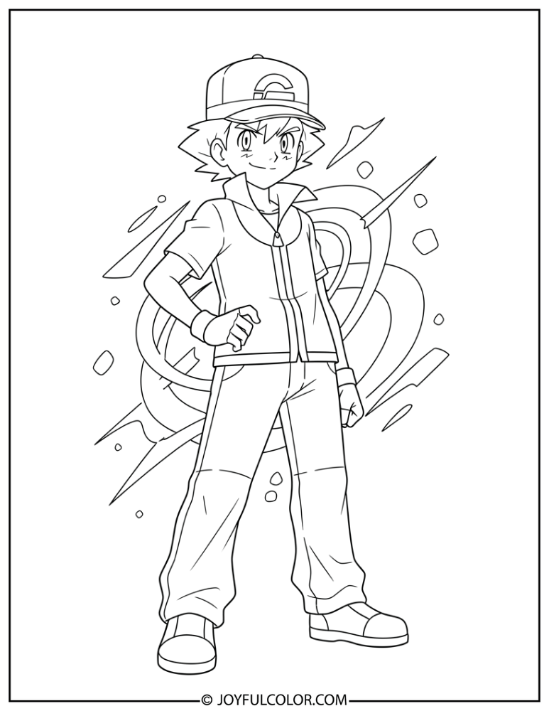 Advanced Ash Coloring Page