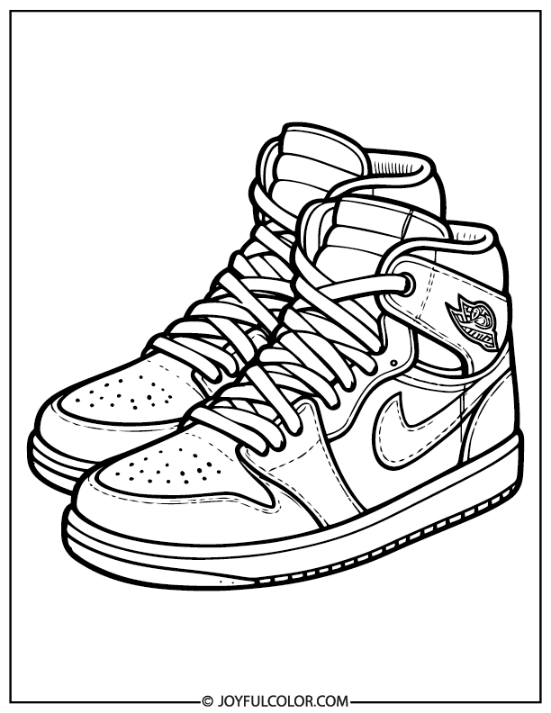 20 Jordan Shoe Coloring Pages Printable for Free Download