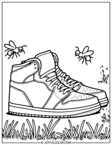 20 Jordan Shoe Coloring Pages Printable for Free Download