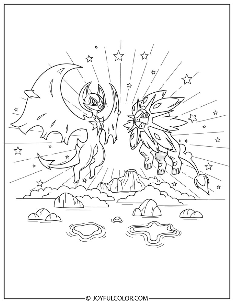 Alola Legendaries Coloring Page
