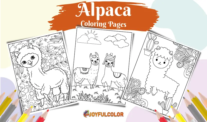 Alpaca Coloring Pages