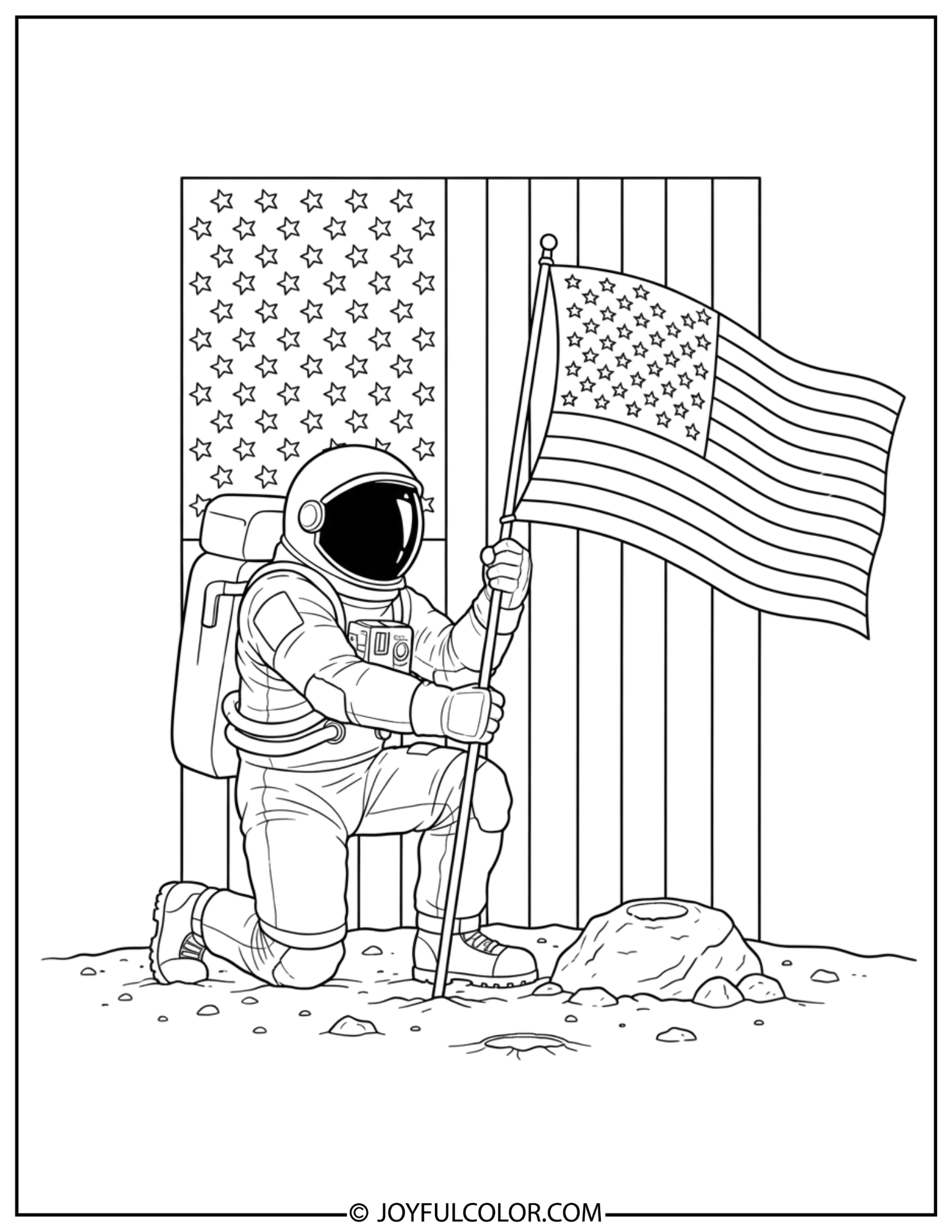 Moon Landing Flag