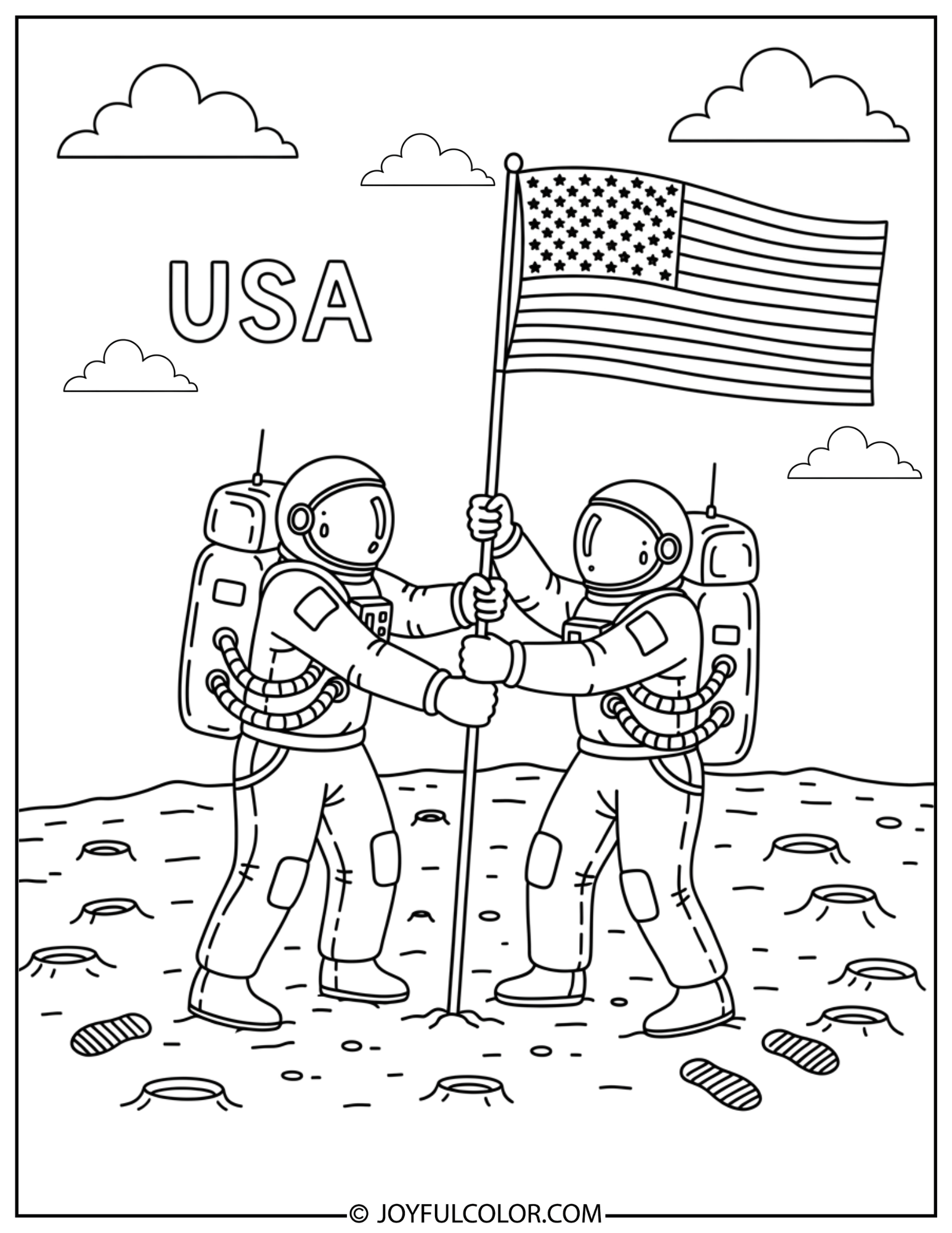 Moon Landing Flag 2