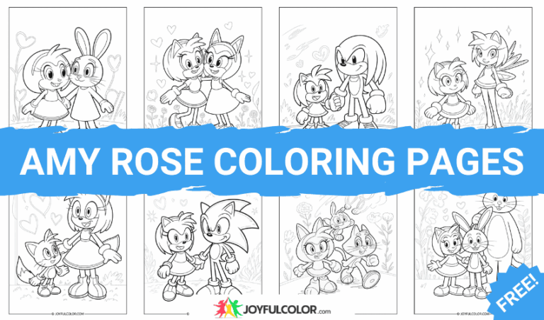 35+ Amy Rose Coloring Pages – FREE Printable Sheets for Sonic Fans!