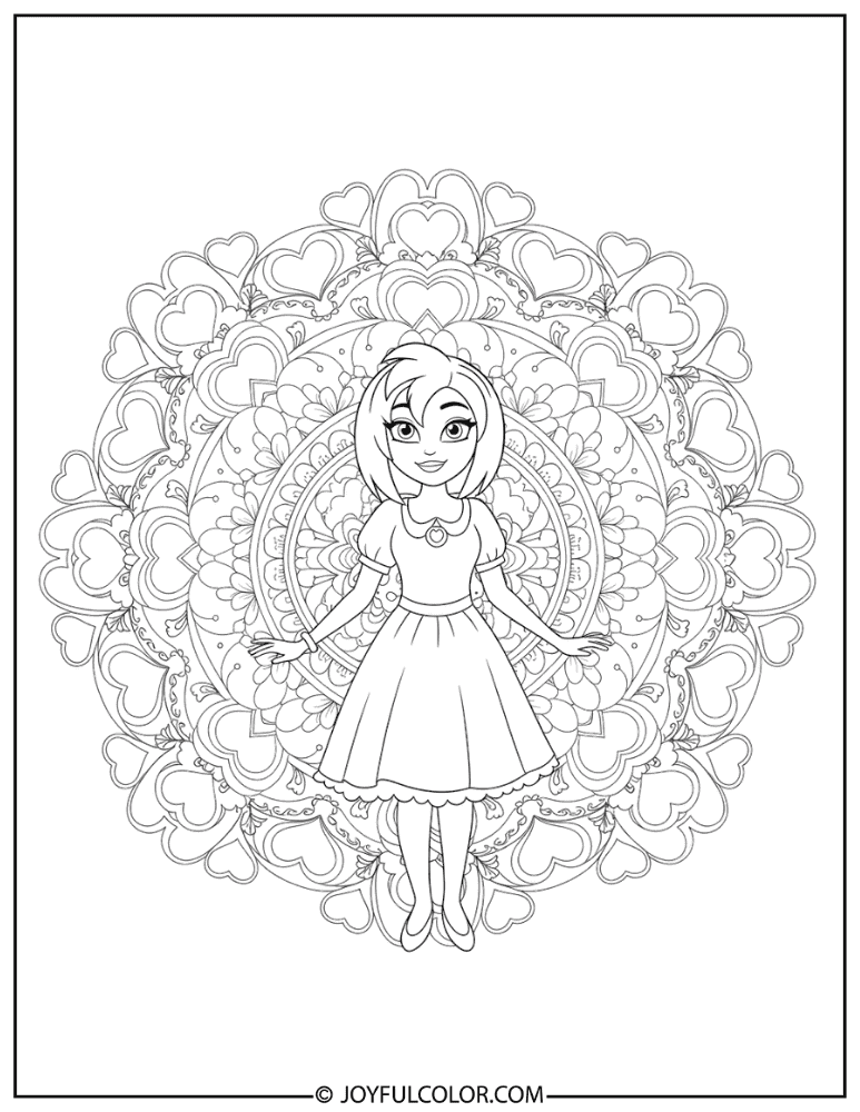 Amy Rose Mandala Coloring Page