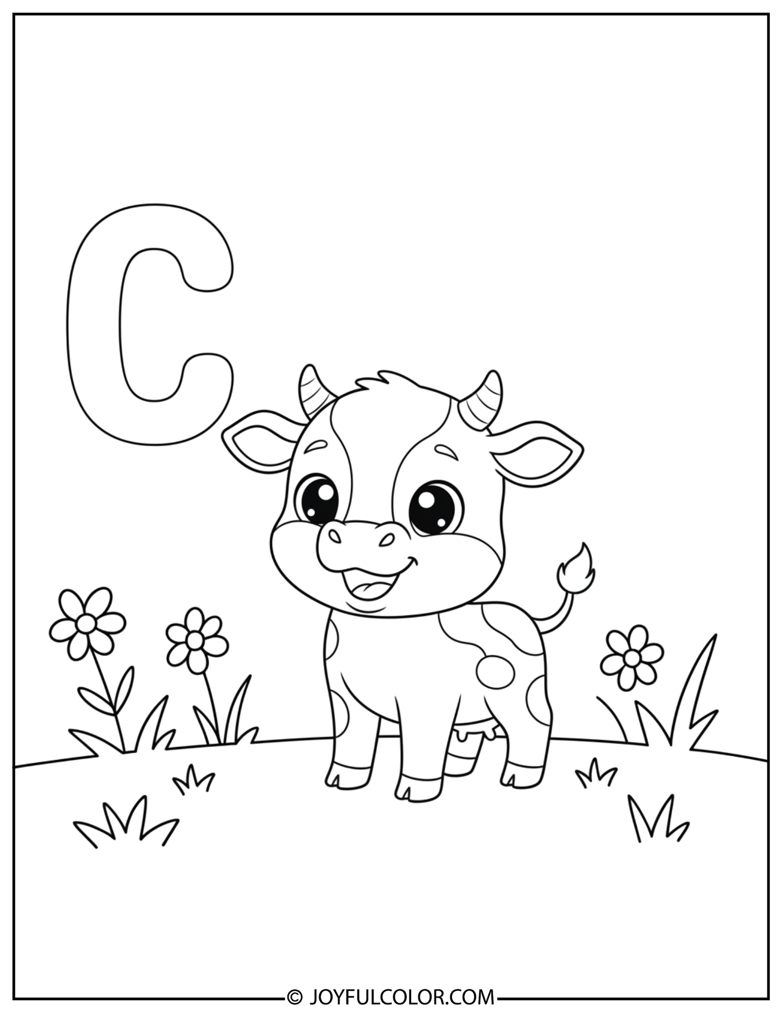 Animal Letter C Coloring Page