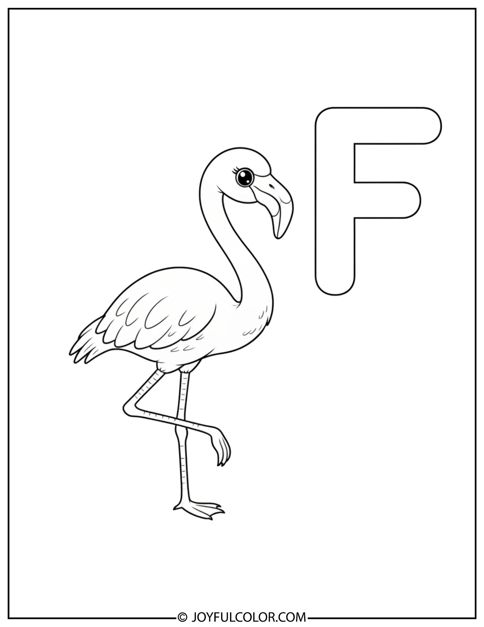 Animal Letter F Coloring Page