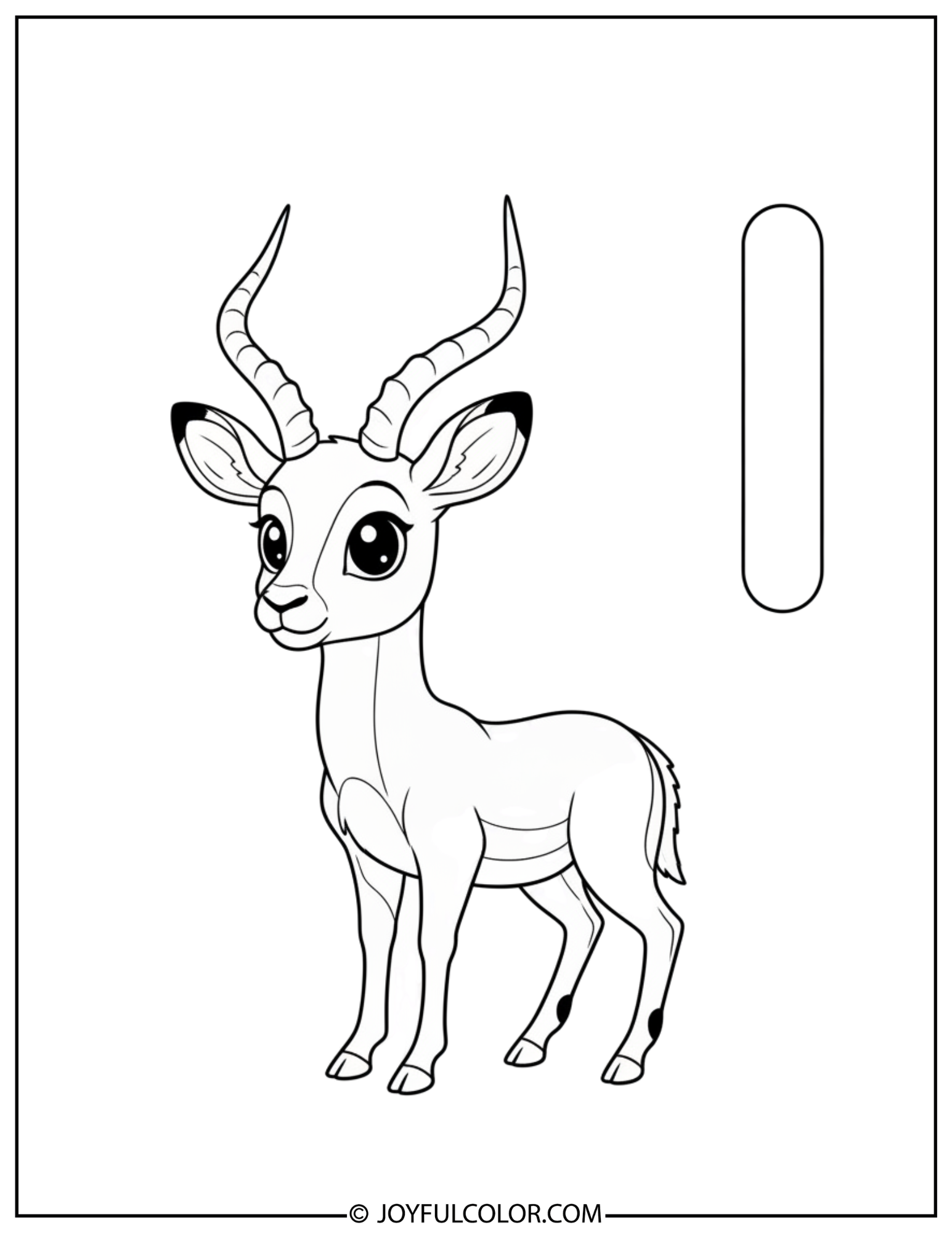 Animal Letter I Coloring Page 2