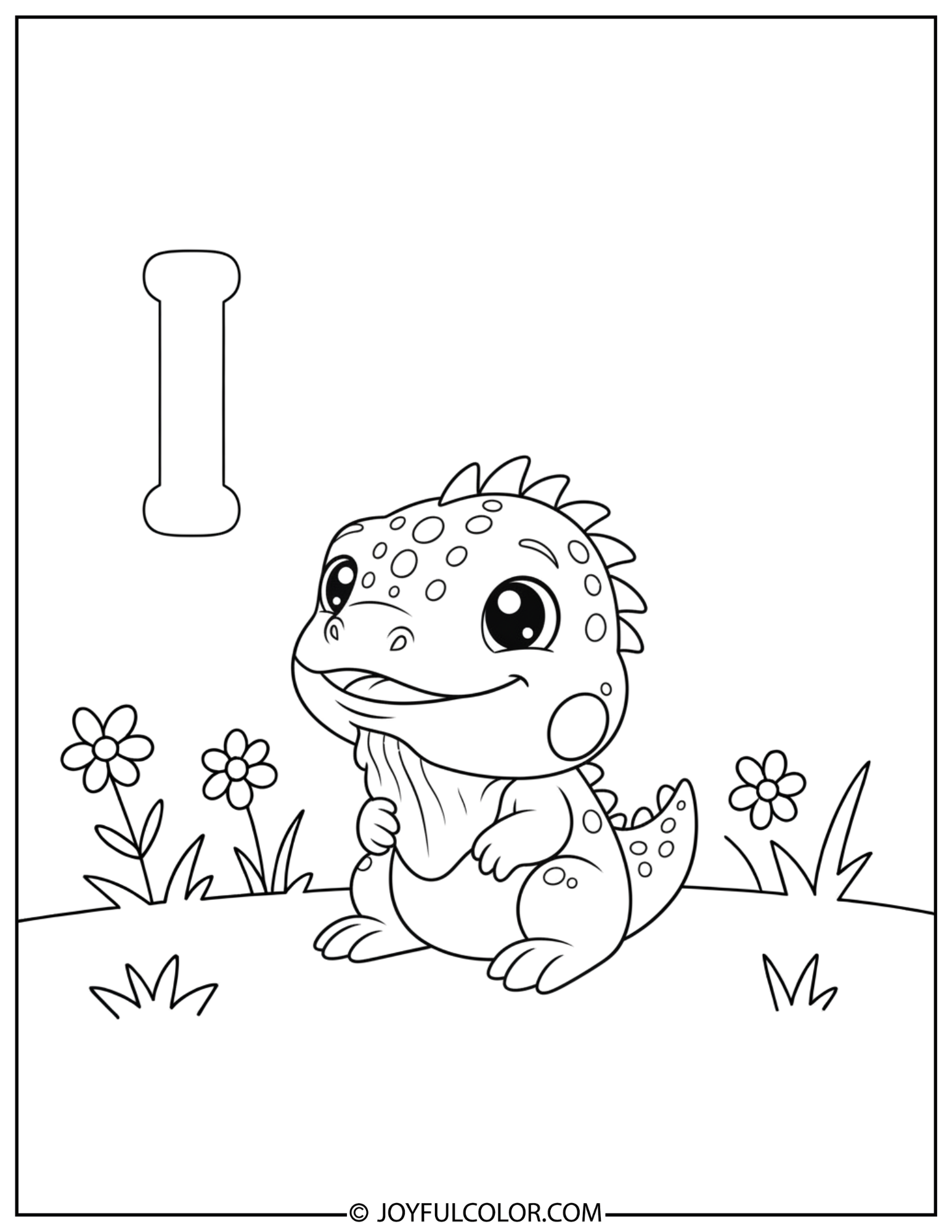 Animal Letter I Coloring Page