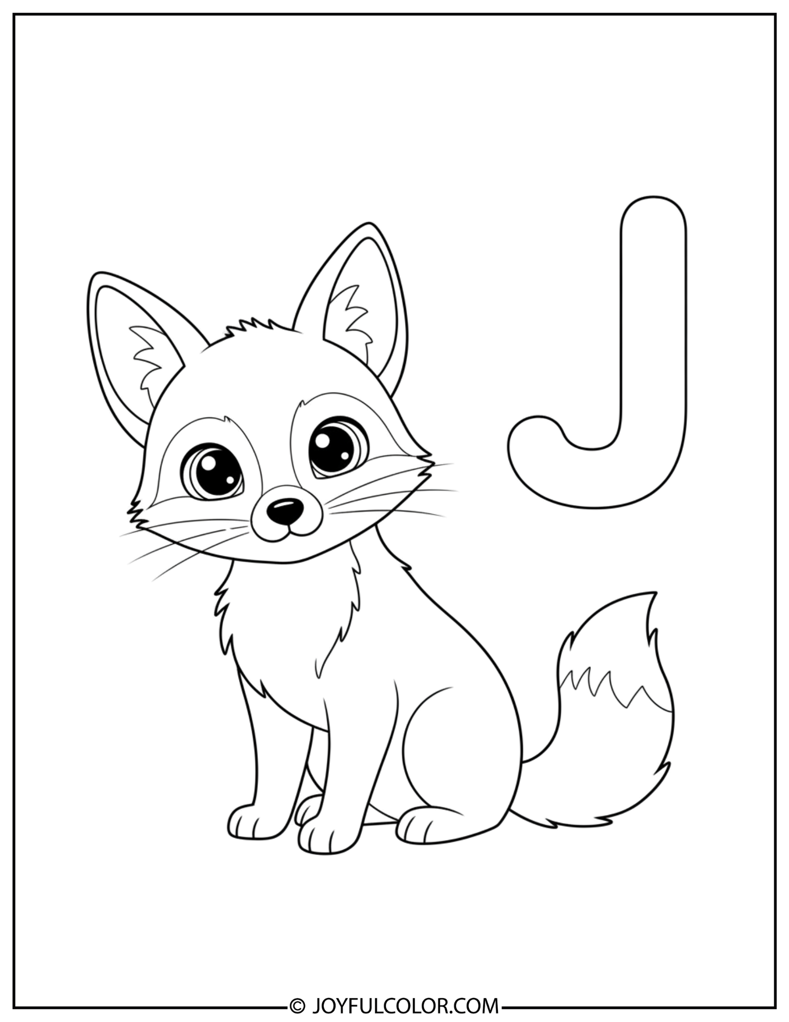 Animal Letter J Coloring Page