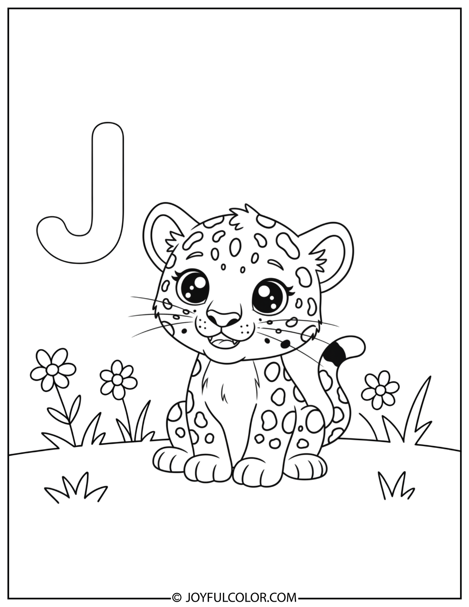 Animal Letter J Coloring Page