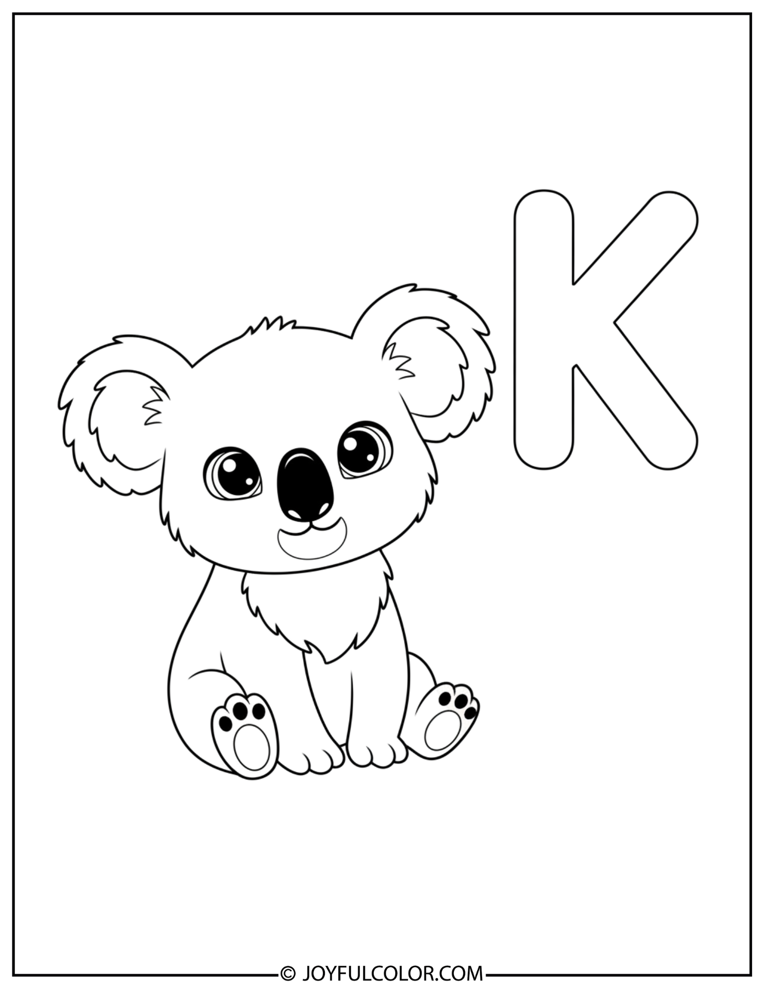 Animal Letter k Coloring Page 2