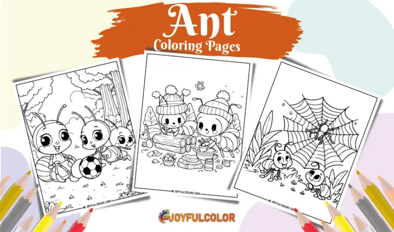 20 Ant Coloring Pages Free Printable for Kids & Adults