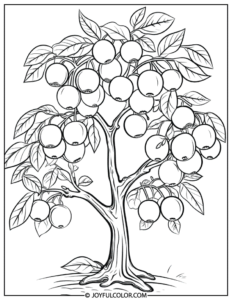 Fruit Tree Coloring Pages - Easy To Print & FREE Download!