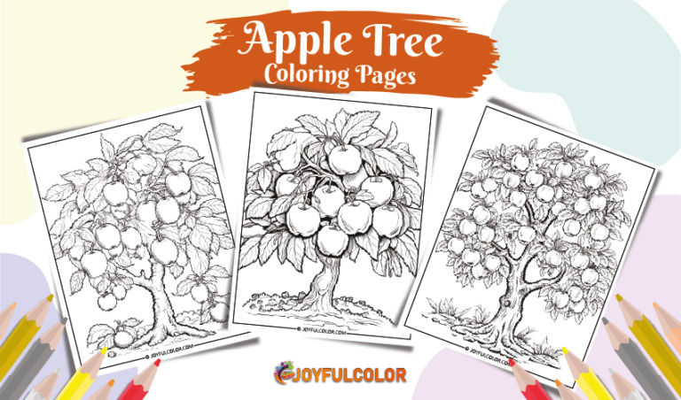 20 Free Printable Apple Tree Coloring Pages for All Ages