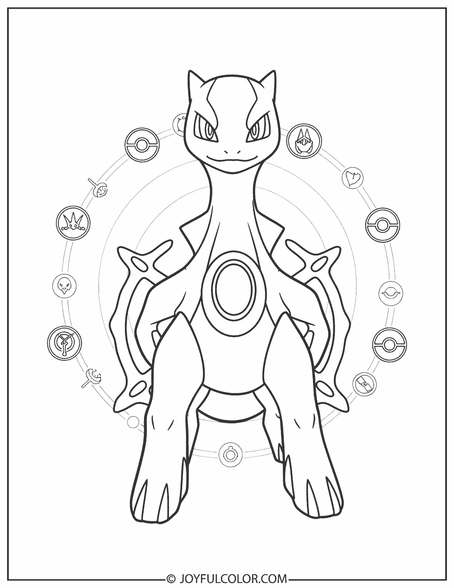Arceus All Types Coloring Page