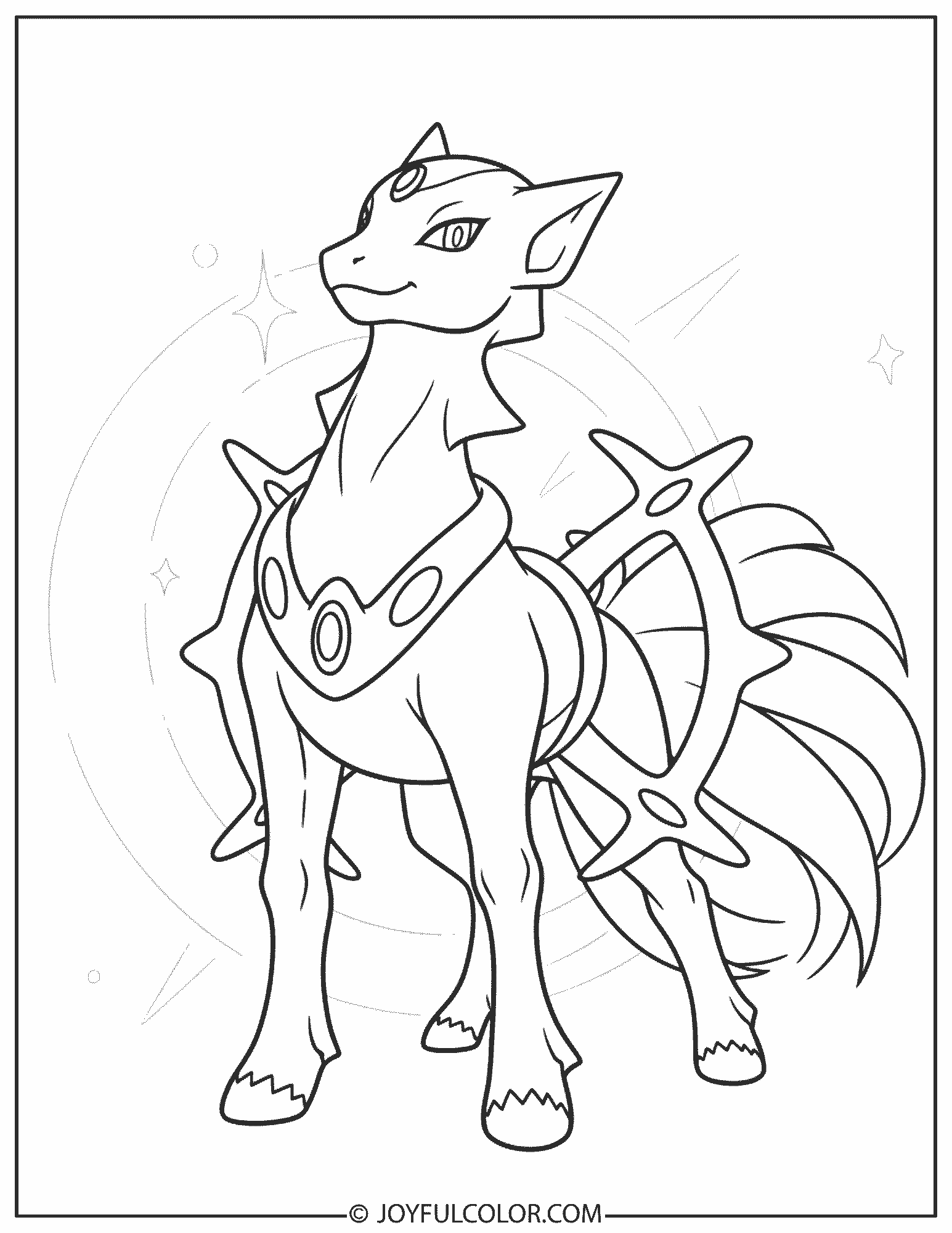 Arceus Majestic Coloring Page