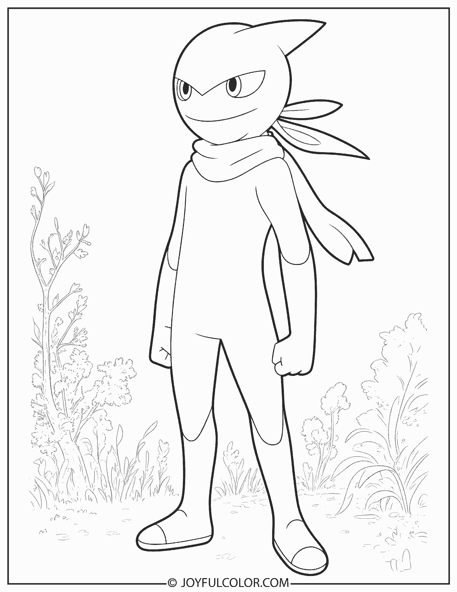 Ash Greninja Coloring Page