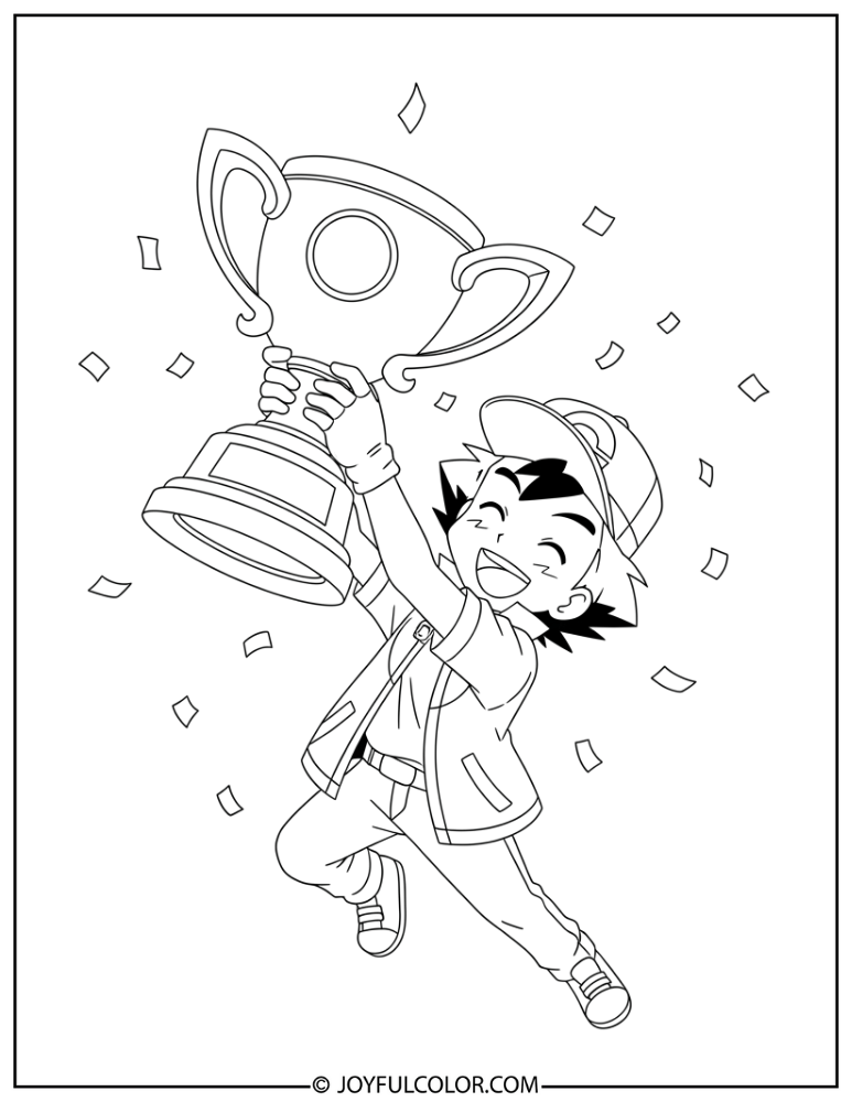 Ash Trophy Coloring Page
