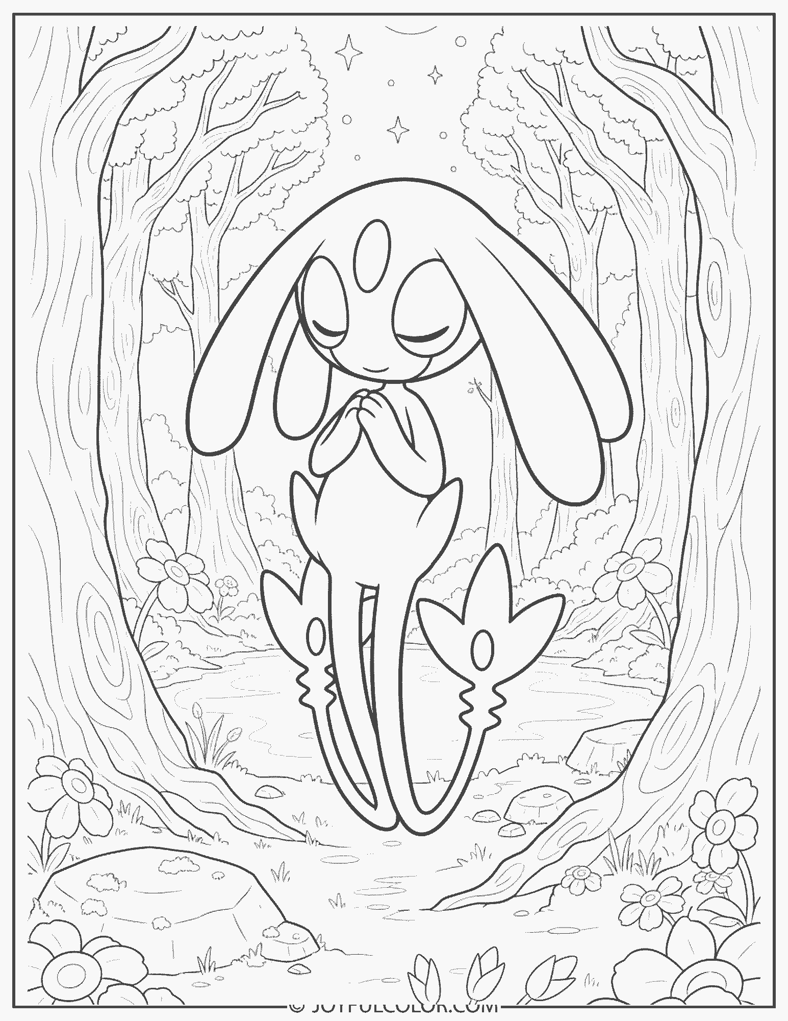 Azelf Coloring Page