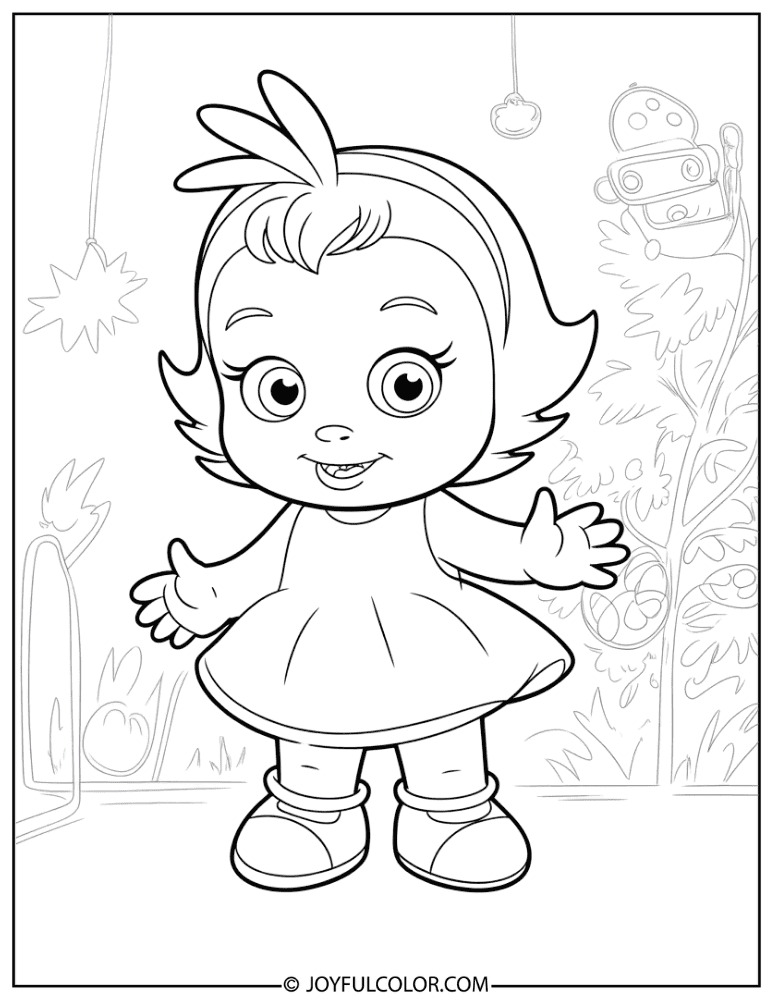 Baby Amy Rose Coloring Page
