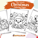 Baby Animals Christmas Coloring Pages