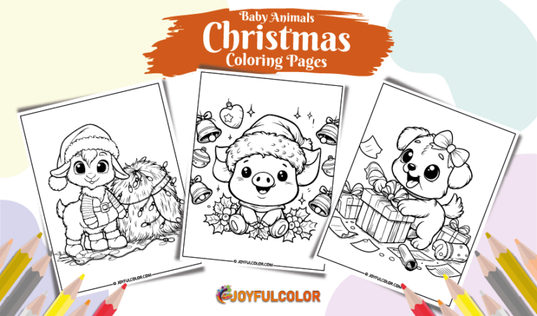Baby Animals Christmas Coloring Pages – FREE & Printable!