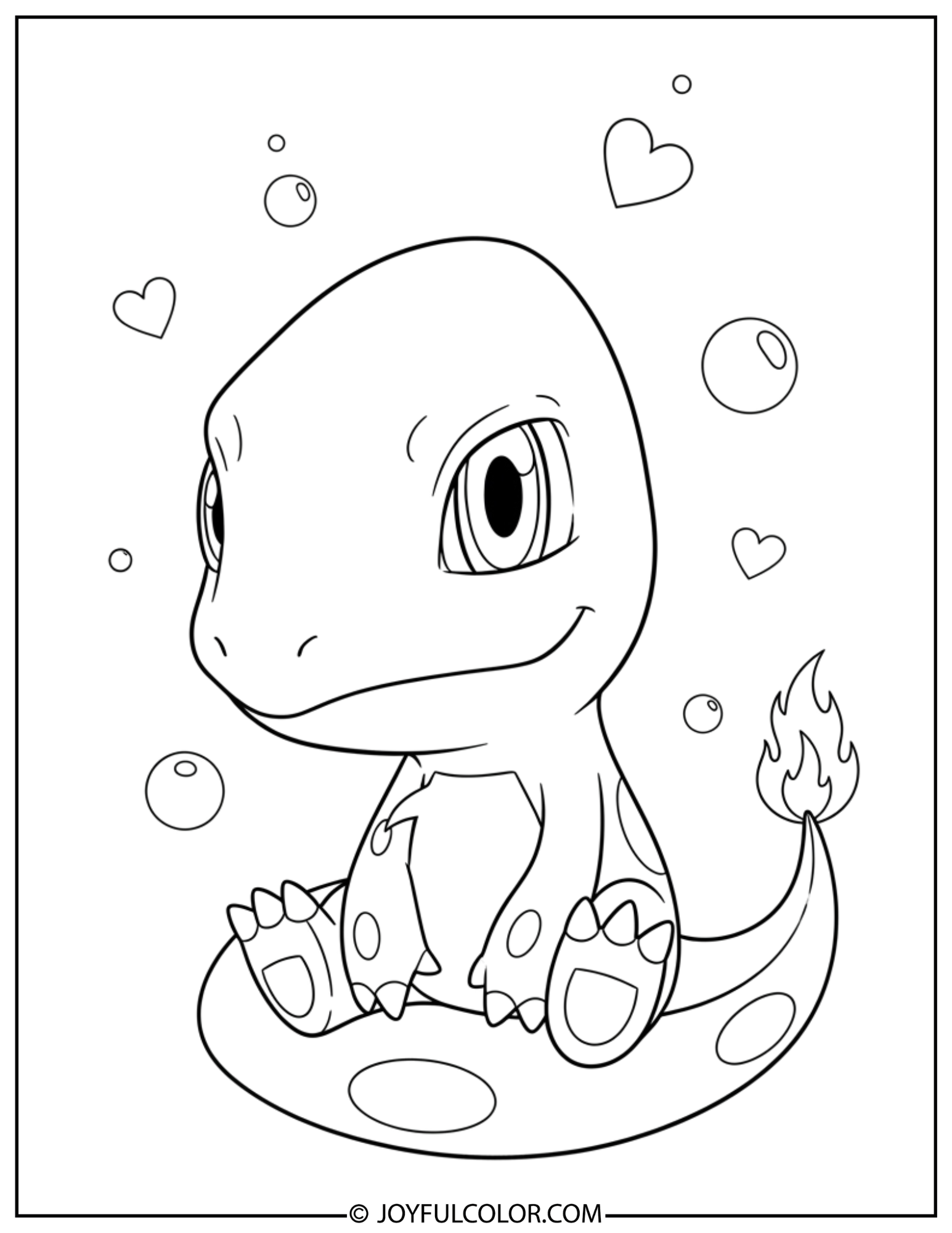 Baby Charmeleon Glow Coloring Page