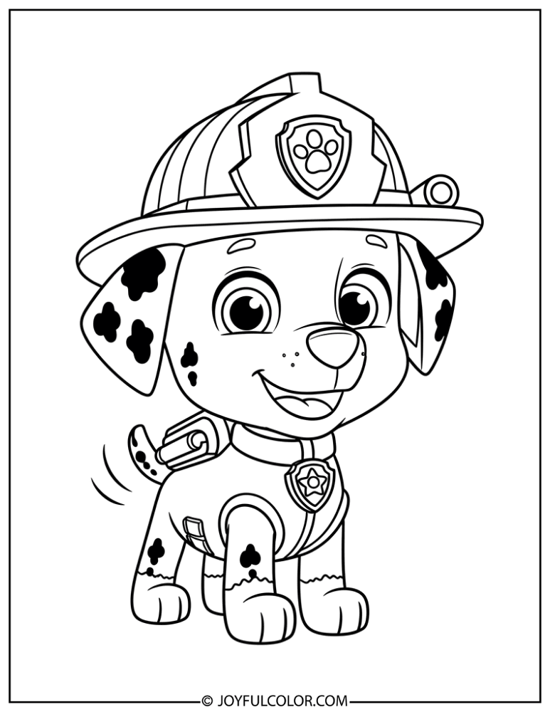 Baby Chibi Marshall Coloring Page