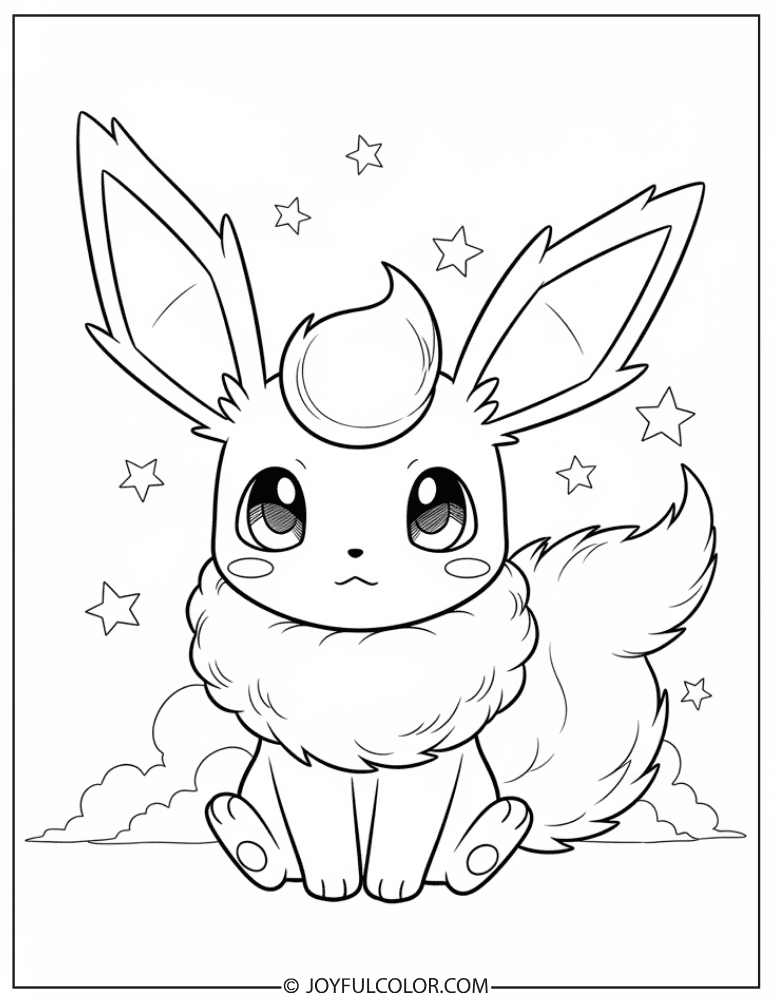 Baby Flareon Coloring Page
