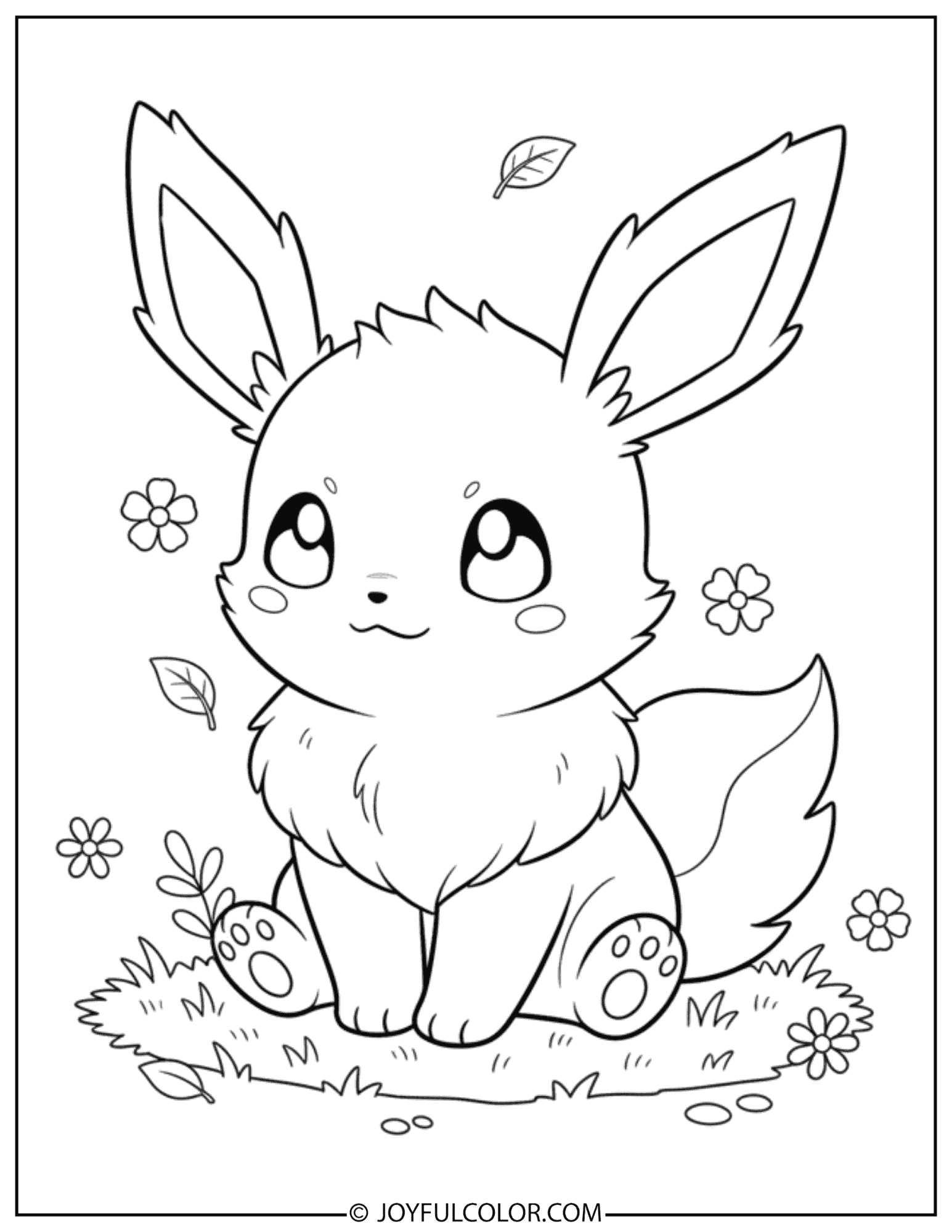 Baby Leafeon Coloring Page