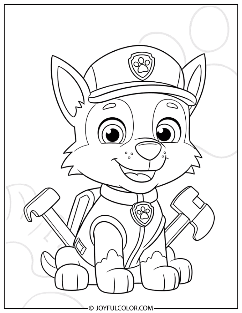 Baby Rocky Coloring Page