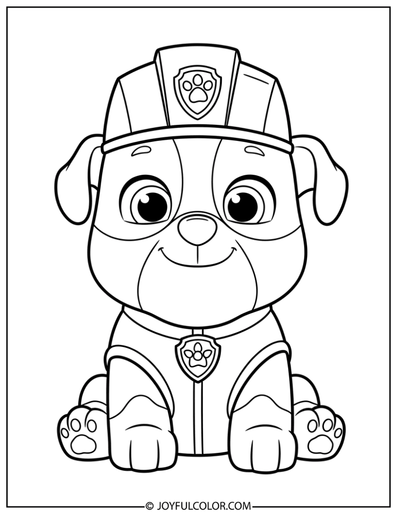 Baby Rubble Coloring Page