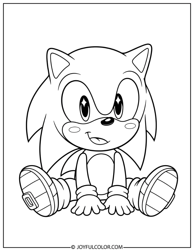 Baby Sonic Coloring Page