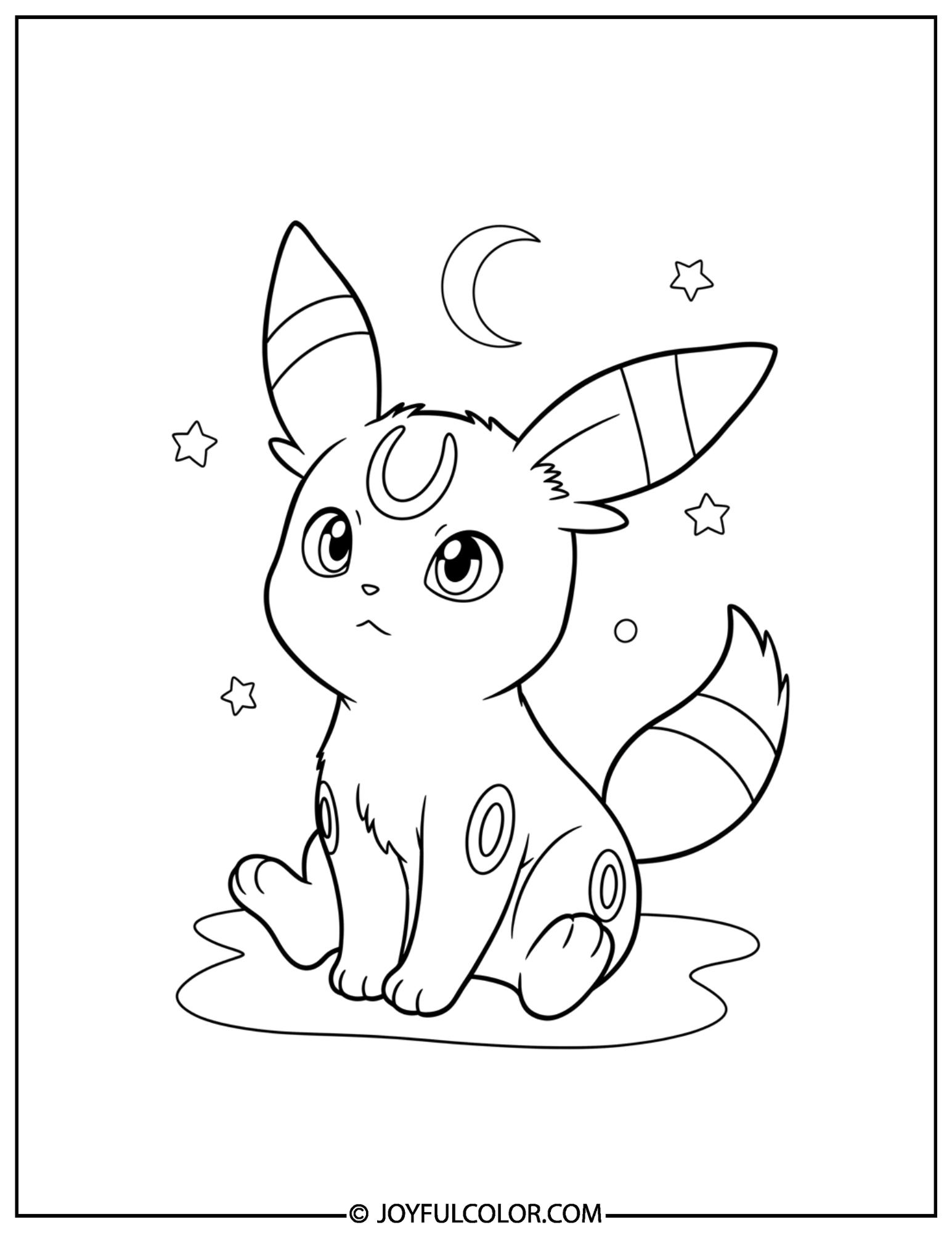 Baby Umbreon Coloring Page