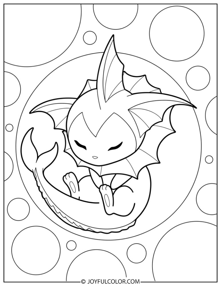 Baby Vaporeon Coloring Page