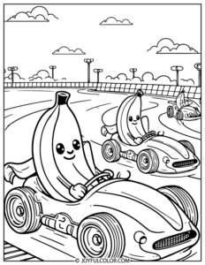 20 Cute Banana Coloring Pages Printable for FREE Download