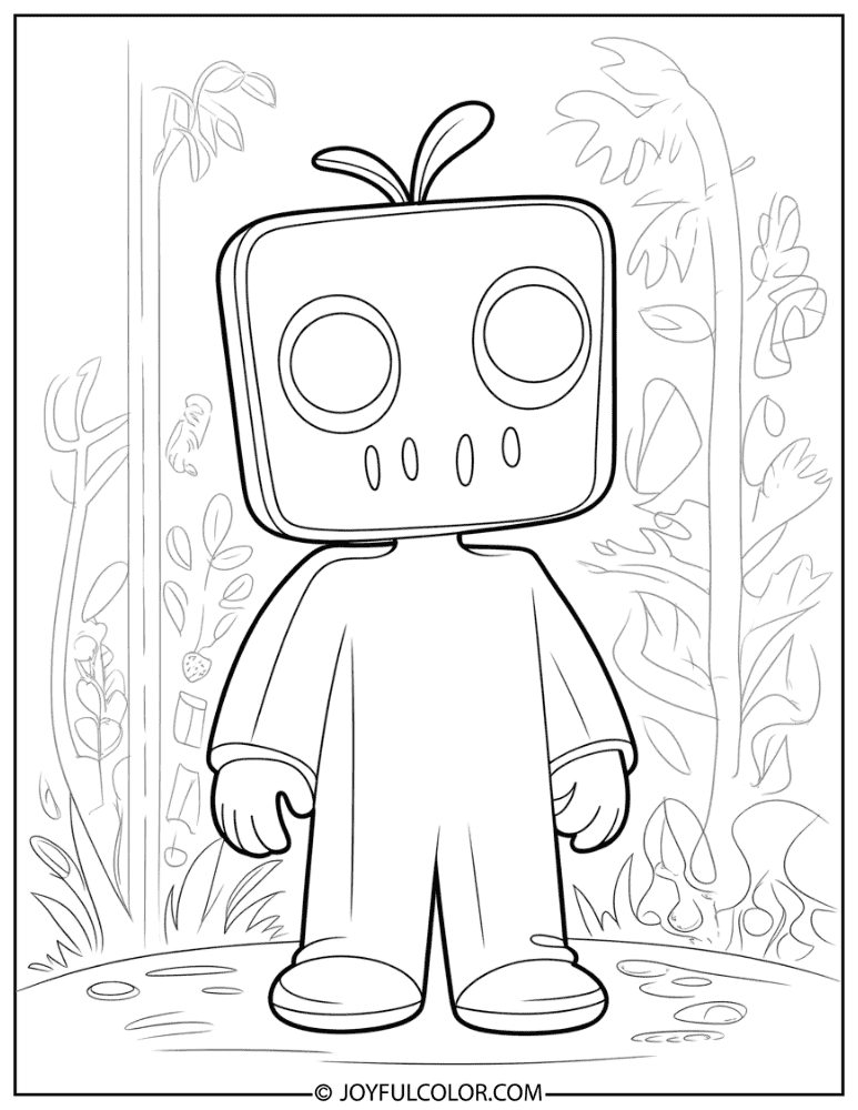 Basic Creeper Shape Coloring Page