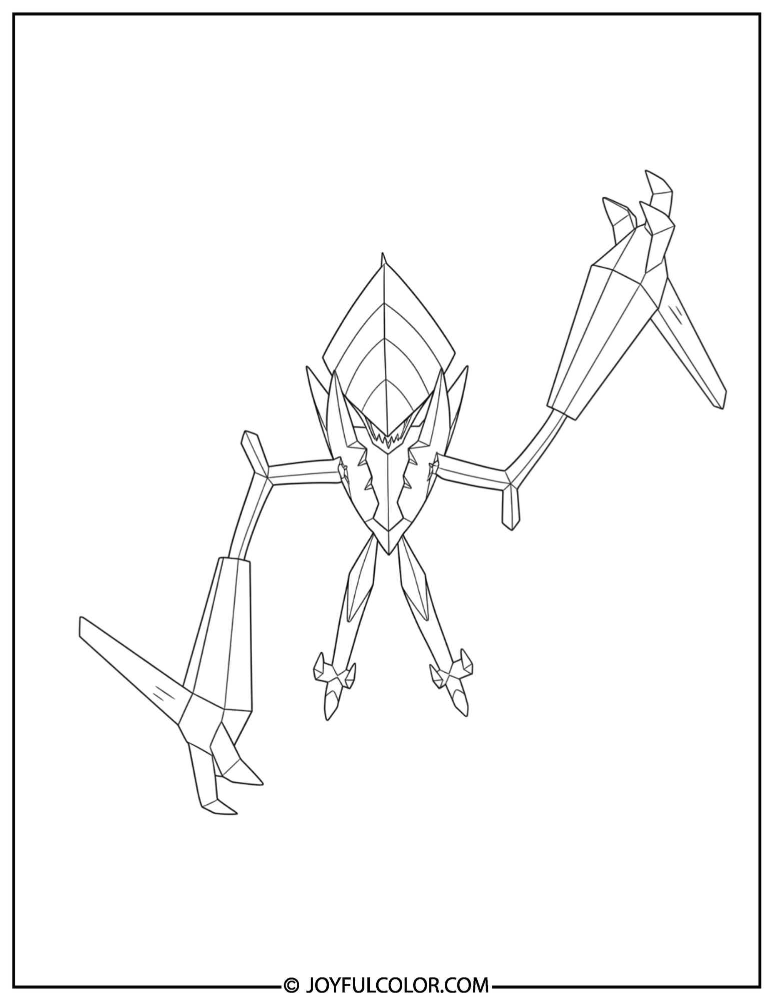 Basic Necrozma Coloring Page