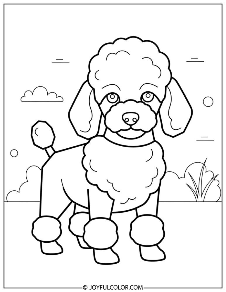 Basic Puppy Shape Coloring Page