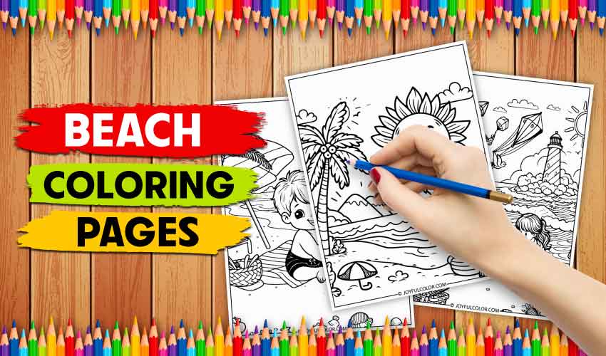 Beach Coloring Pages