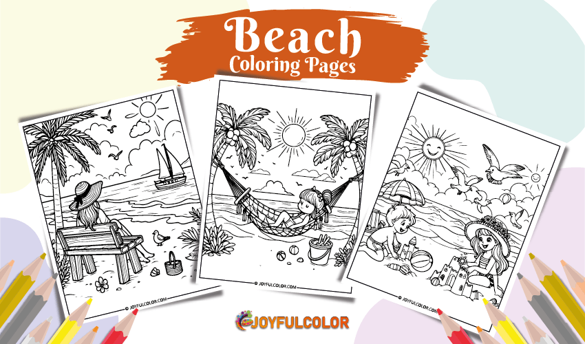 Beach Coloring Pages