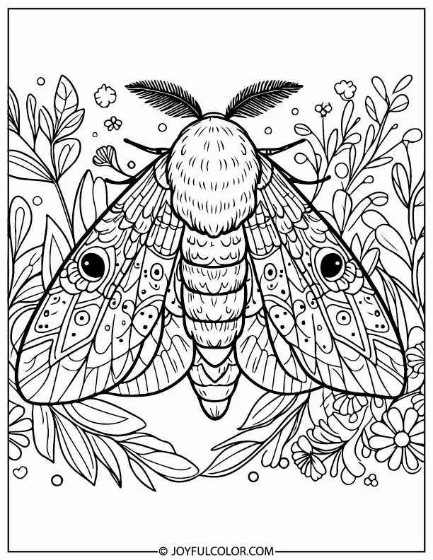 Beautiful Moth Coloring Page