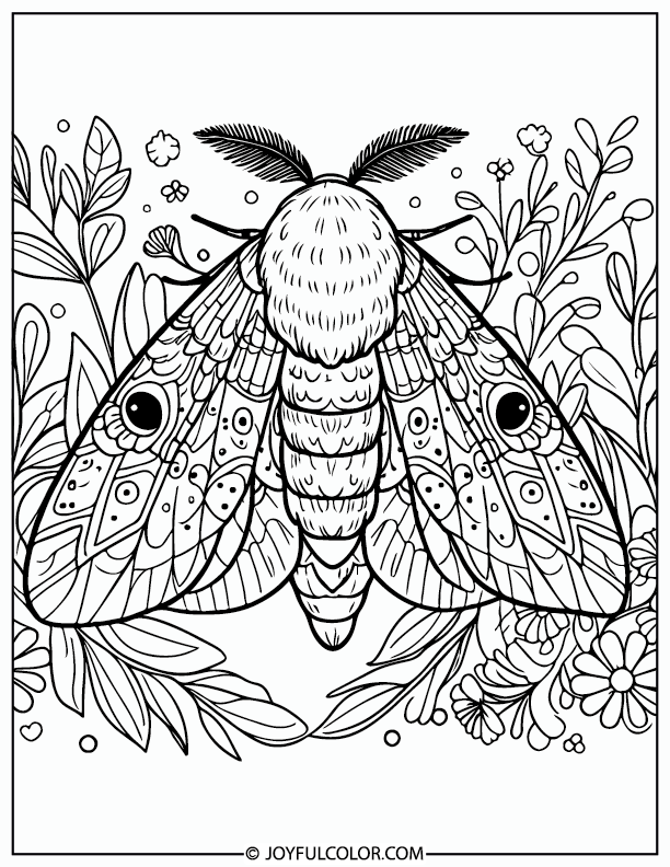 Beautiful Moth Coloring Page