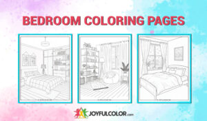 18 FREE Printable Bedroom Coloring - Bedroom Coloring Pages 300x176 