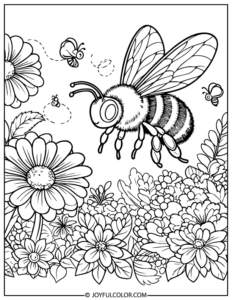 20 Bee Coloring Pages Free Printable for Kids and Adults