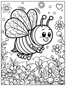 20 Bee Coloring Pages Free Printable for Kids and Adults