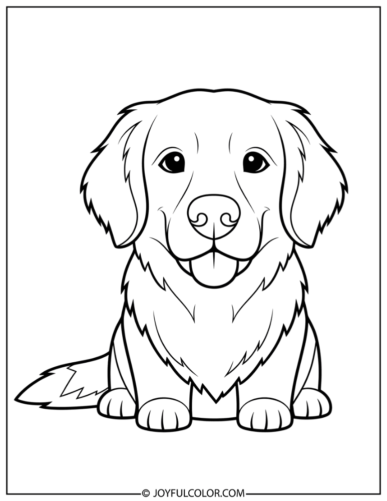 Big Shape Retriever Coloring Page