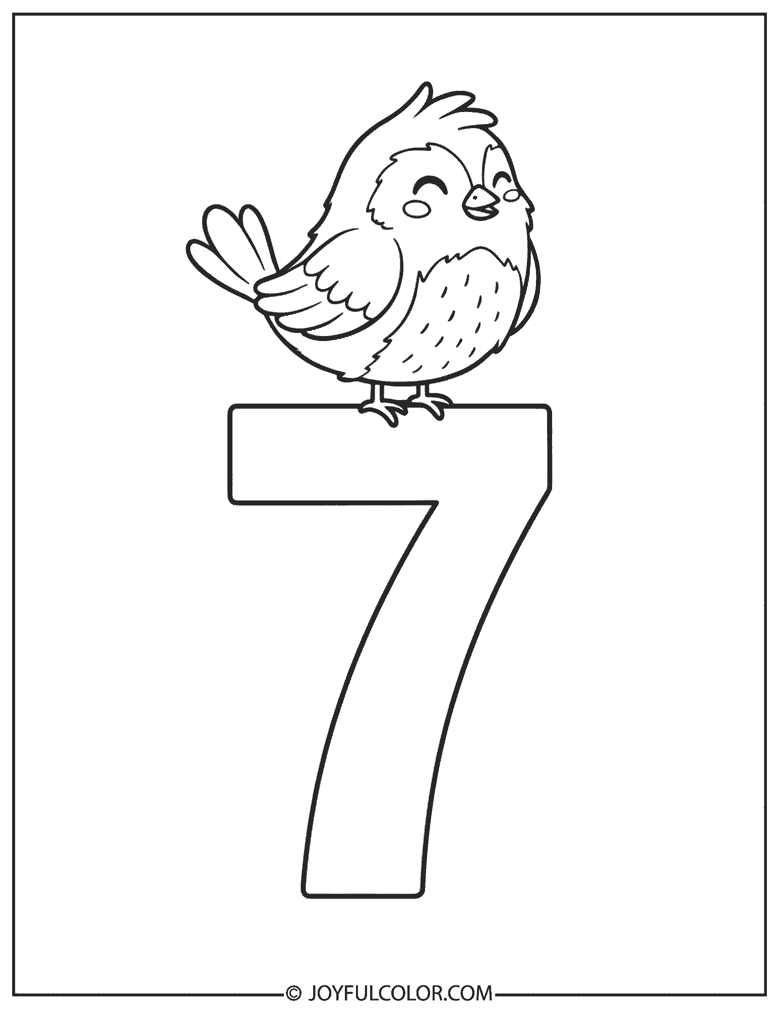 Bird 7 Coloring Page